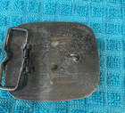 John Deere Belt Buckle Rounded Square 2 Leg Deer Logo Unmarked Brass -back