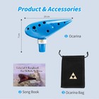 Ocarinawind 12 Hole Unbreakable Plastic Alto C Ocarina  Durable Blue