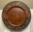 Brown Leaves   Acorns Round Charger Plates Party-dinner 13    Vintage