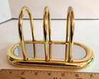 Vintage Heavy Mid Century Baldwin Brass   Glass Mail Letter Holder Desktop