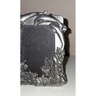 Vintage Dolphin Picture Frame 4x3 Silver Tone Cast Metal Ocean Sea Life Frame