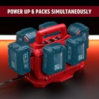 6-port Rapid 18v Battery Charger Station  Replacement For Milwaukee 48-59-1806 B