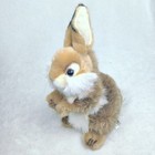 Hansa Realistic Thumper Rabbit 12  Plush Caramel Brown White Bunny Stuffed Anima