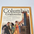 Vintage Replica 1920 Columbia Grafonola Phonograph Ad Picture Cardboard Framable
