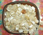 10 Vintage Rectangle Mother Of Pearl Flat Cabochon Pieces   Approx 3 4  X 1 2 