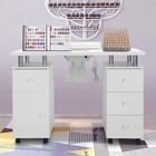 Manicure Nail Table Station Spa Beauty Salon Wheel Desk W dust Collecor   Drawer