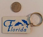 Vintage Florida Souvenir License Plate Keychain  Elaine Fl Lg Stocking Stuffer