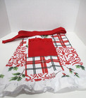 Dolly Pardon Christmas Patchwork Half Apron Cotton Twill Pockets Ruffle 26 x 18 