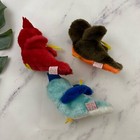 Dakin Vintage 1981 Bird Plush Lot Of 2 Red Blue Brown Mini Stuffed Animals