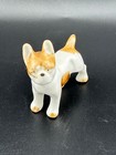 Miniature French Bulldog Figurine Porcelain White With Brown Spots