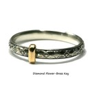 Outlander Celtic Style 925 Sterling Silver Diamond Flower Pattern Band