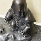 Vintage Bronze Jurojin Shou Lao God Of Longevity Statue W  Turtle