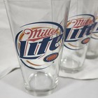 Set Of 6 Miller Lite 16oz Pint Glasses