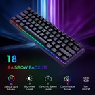 60  Wired Mechanical Gaming Keyboard With Blue Switches Led Backlit Pc Laptop