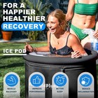 Xl Ice Bath Tub For Cold Plunge 100gal Ice Pod With Lid   Cover 2 Drain Valves