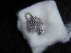 Vintage Avon Silver Tone Flower Basket Lapel Pin Brooch Floral Bouquet Signed