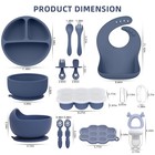 16 Pack Silicone Baby Feeding Set  Bpa-free Baby Led Weaning Supplies