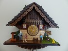 Traditional Black Forest Cuckoo Clock  German Design Dog  family  Auto Night