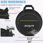 22 Cymbal Gig Bag With Carry Handle 5mm Thick Padded Cotton For Perfect