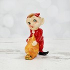 Vintage Enesco Japan Red Pixie Elf With Carrot Ceramic Figurine 3 75 
