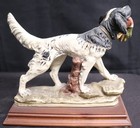 Irish Setter Sculpture Signed Santini Hunting Dog Pheasant English  Italy E8