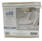 New Kirkland Signature 680 Thread Count 6 Piece Sheet Set -queen Oatmeal  beige 