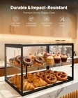 Vevor Bakery Display Case Acrylic Countertop Pastry Case 2-tier Sliding Door