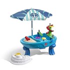 Step2 Fiesta Cruise Sand   Water Table With Umbrella Kids Outdoor Playset