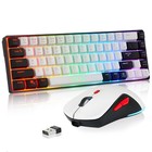 Wireless Gaming Keyboard   Mouse Combo  60  Compact  Rgb Backlit  Rechargeable