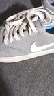 Nike Sb Solarsoft Gray White Low Top Skateboarding Sneakers Lace Up Rubber