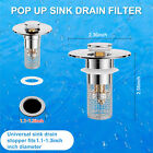 3x Bathroom Sink Stopper Hair Catcher Bathroom Pop Up Sink Strainer Drain Filter