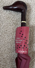 Vtg Aramis Red Umbrella W  Wooden Duck Head Handle Nwt