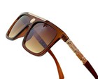For Men Sunglasses New Design Hip Hop Fashion Rap Black Lens Glasses Retro Gold