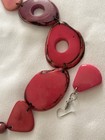 Handmade Tagua Nut Necklace And Earring Set From Ecuador
