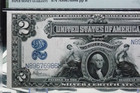 1899  2 Silver Certificate  mini Porthole  Large Note Fr  258 Pmg 55 Epq Ecc c