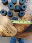 1 Solid Black Rubber Stopper Center Hole  Slit For Water Fountain Pump Cords