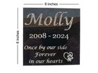 Polished Granite Dog Or Cat Pet Memorial Grave Stone Garden Headstone Marker D2