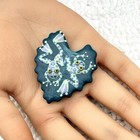 Frog Lily Pad Brooch Handcrafted Ceramic Artisan Signed 2 