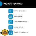 Trq Driver Side Mirror Black For 01-06 Chevy Gmc Tahoe Escalade Heated