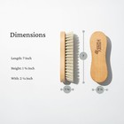 Konex Peanut Scrub Brush  Wooden Hand Cleaning Brush  Stiff Nylon  1 Pack Hard