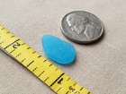 Genuine Beach Sea Glass Surf Tumbled Aqua Turquoise Blue Frosted Small Rare V01