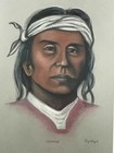 Cochise Native American Indian Chief High Eagle Original Art Pastel Painting
