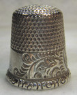  711 Chased  Scrolls  Silver Thimble -   size 11  Ketcham   Mcdougall