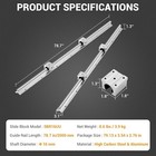 2 Set Sbr16-2000mm Linear Guide Rail Slide Rail W 4pcs Sbr16uu Bearing Block Cnc