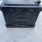 Rare Antique Heavy Iron Banker   Stagecoach   Railroad Strong Box Safe 