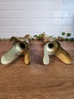 Rare Pair Of Vintage Brass Asian Candle Candlestick Holder 14 5 In Tall