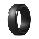 4 Pack Men s Silicone Wedding Bands  8mm Wide Rubber Rings For Workout Sports  C