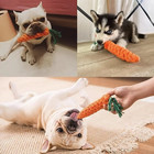 1pc Carrot Shape Dog Chew Rope Toy Cotton Knot Pet Tug Toy - New