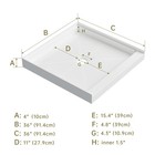 Single Threshold Shower Base 36  X 36  X 4  Durable Smc Material Non-slip Pan