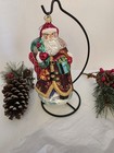 Christopher Radko Ruby Santa 1999 8 5  Glass Christmas Ornament Retired 99-300-0
